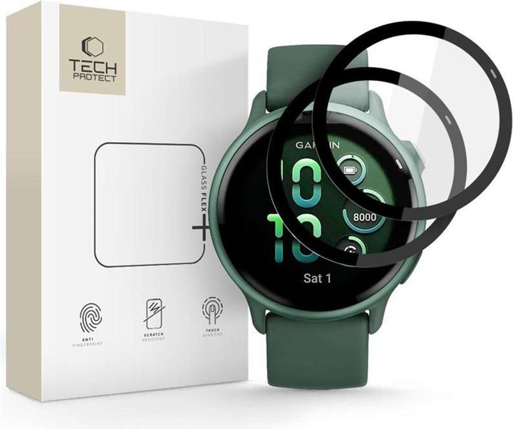 Hofi Glass Flex+ 2-pack hybrid glass for Garmin Vivoactive 6 - black