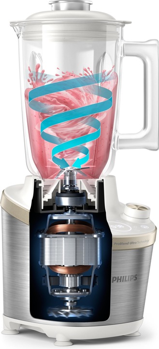 Productafbeelding Philips HR3760/01 Atlantic hogesnelheidsmenger, metaal/wit (1500 W)