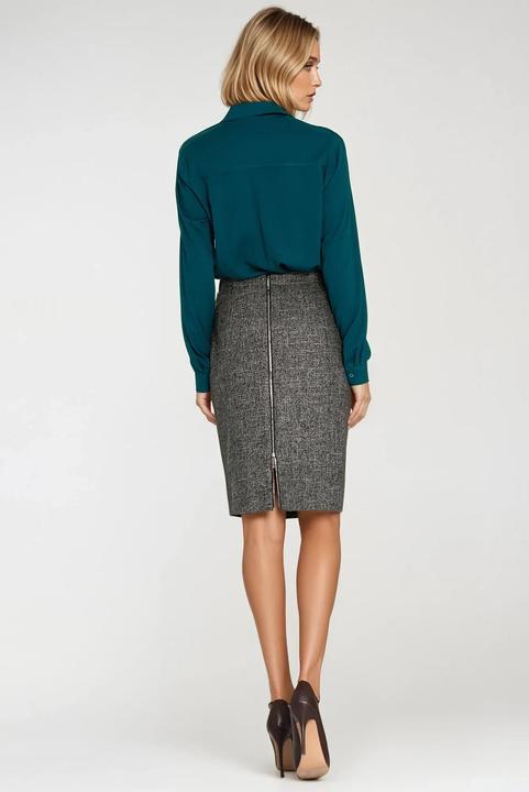 Actual product image Nife Blouse with hidden button placket for women (42)