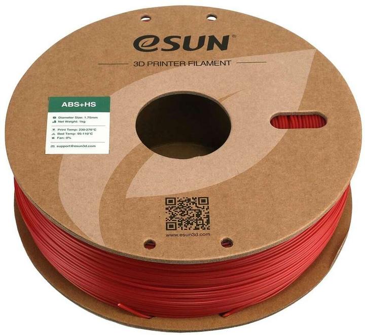 Immagine prodotto eSUN EABS+HS 1,75mm ROSSO MOTORE DI FUOCO 1kg (ABS, 1.75 mm, 1000 g, Rosso)