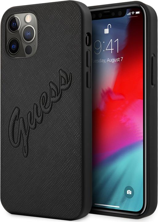 Image du produit Guess Couverture rigide Saffiano Vintage Scrip (Apple iPhone 12 Pro Max)