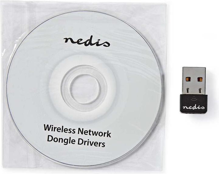 Produktbild Nedis Netzwerk-Dongle | Wi-Fi | N150 | 2.4 GHz | USB2.0 | Wi-Fi speed total: 150 Mbps | Windows 10 /
