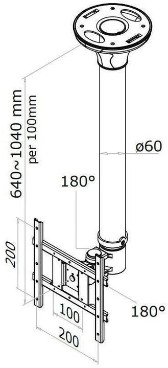 Produktbild Neomounts FPMA-C200Black (Decke, 40", 20 kg)