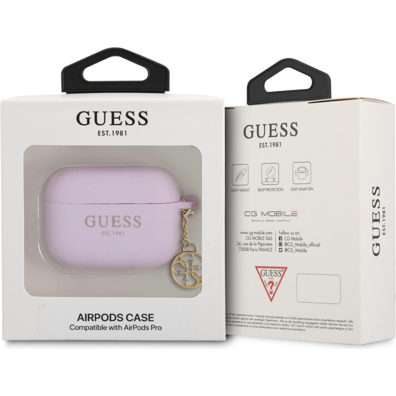 Thumbnail - Guess Case mit Anhänger (Kopfhörer Hülle), Kopfhörertasche + Schutzhülle, Violett