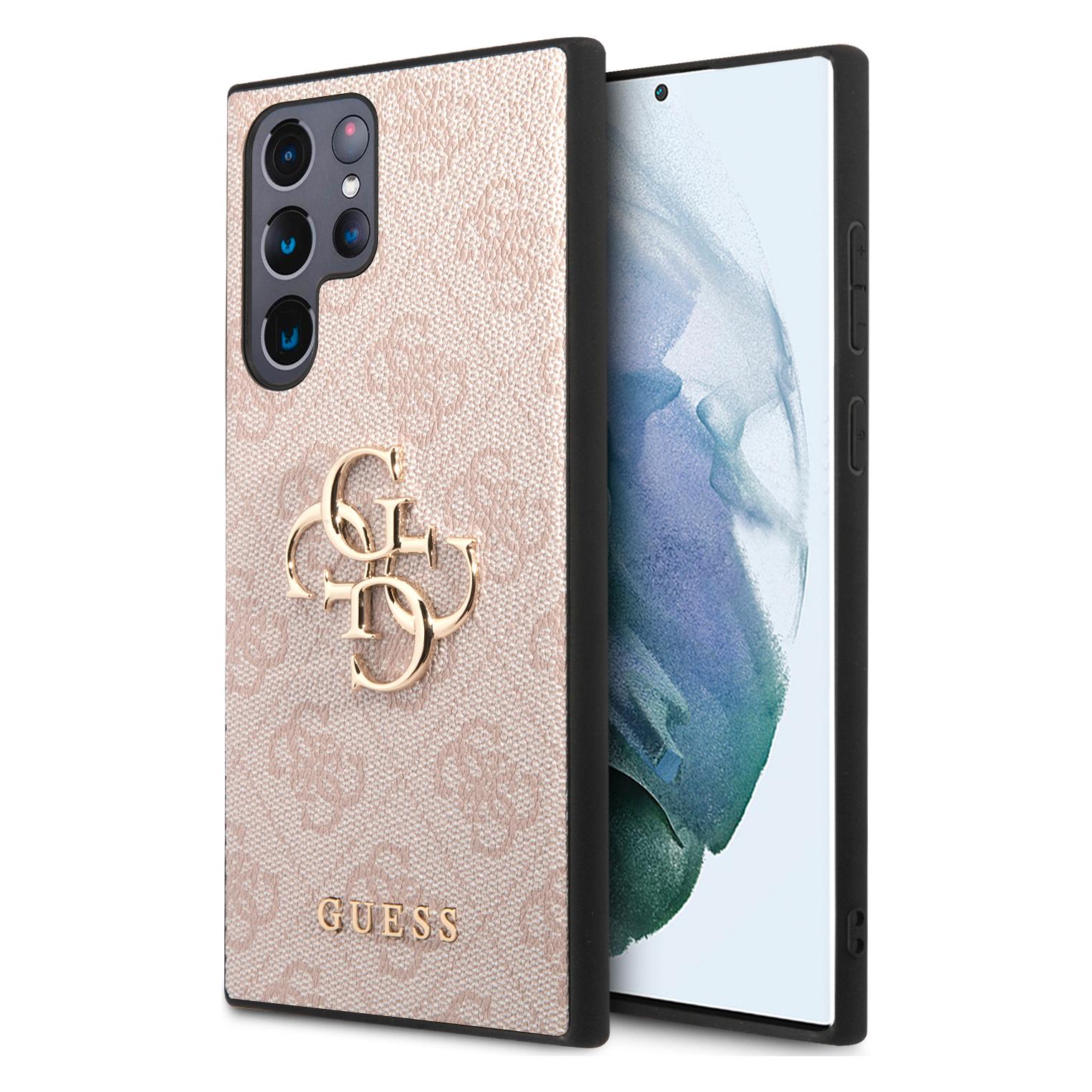 Guess Zaak (Samsung Galaxy S22 Ultra), Smartphonehoes, Roze