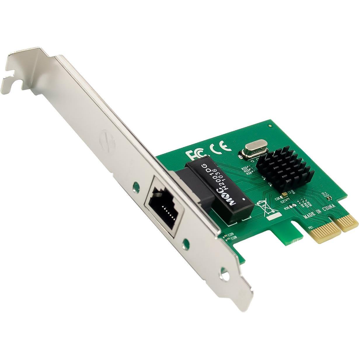 InLine Gigabit Netzwerkkarte, 1x RJ45 1Gb/s, PCIe x1, inkl. low profile Slotblech (PCIe), Netzwerkkarte