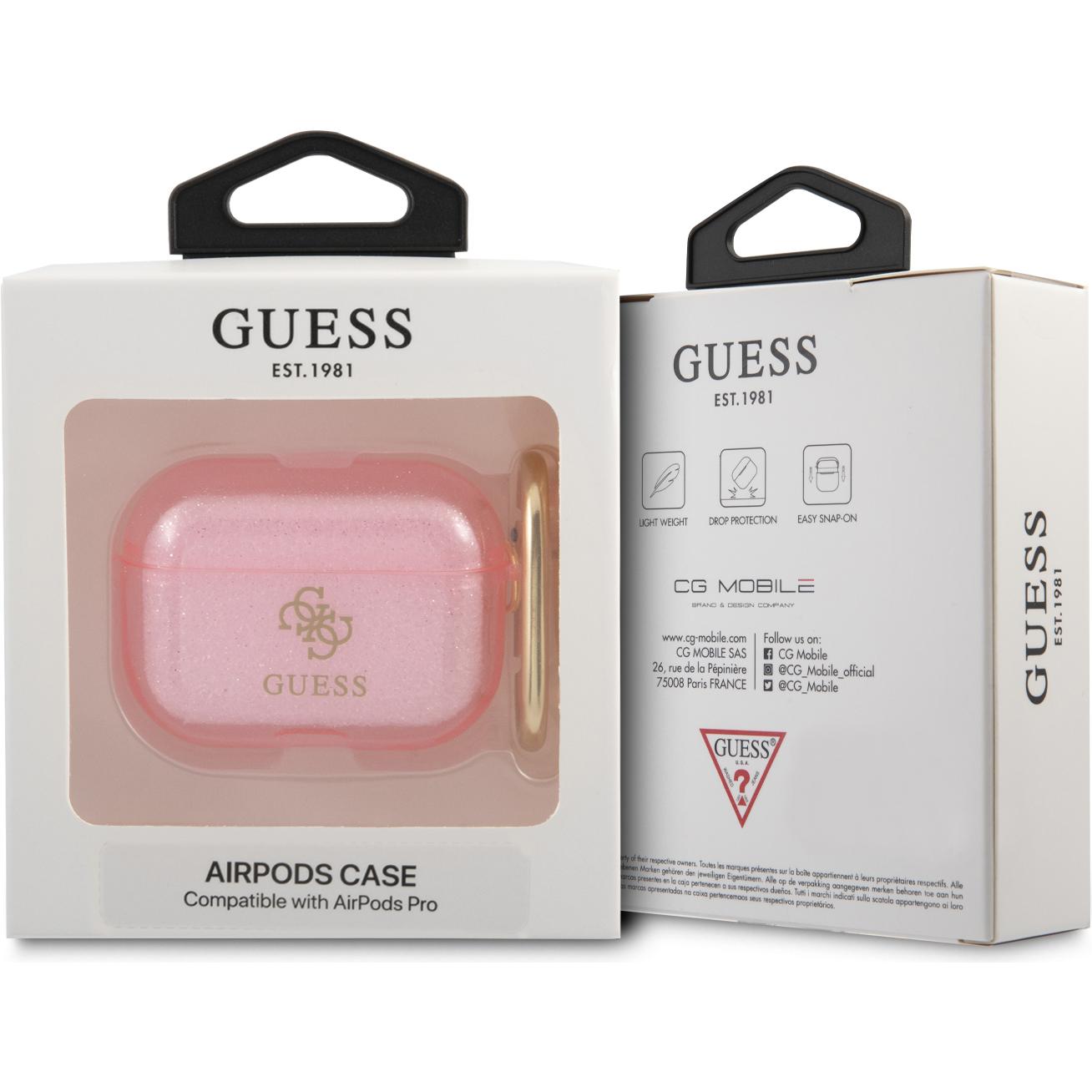 Thumbnail - Guess Glitter (Kopfhörer Hülle), Kopfhörertasche + Schutzhülle, Rosa