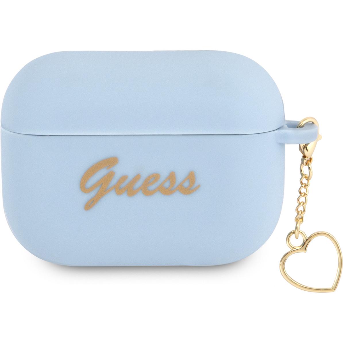 Guess Case mit Anhänger (Kopfhörer Hülle), Kopfhörertasche + Schutzhülle, Blau