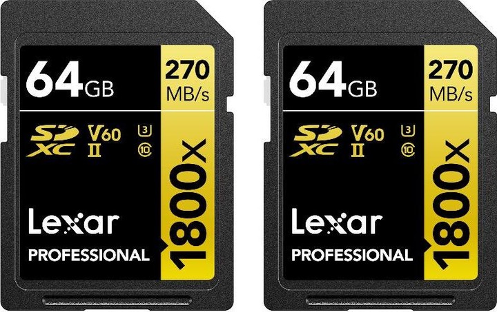 Lexar Professional (64 GB, SDXC, U3, UHS-II)