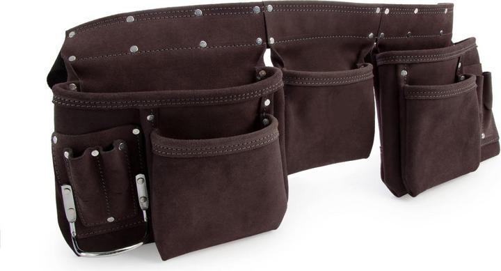 Toolnation XTR0920001 Werkzeuggürtel aus Wildleder 11 Taschen