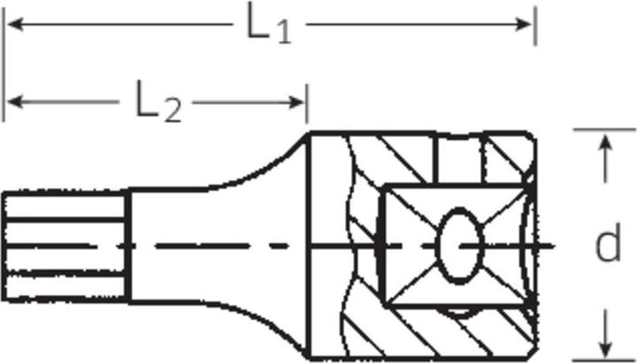 Actual product image Stahlwille Inhex bit socket (4 mm)
