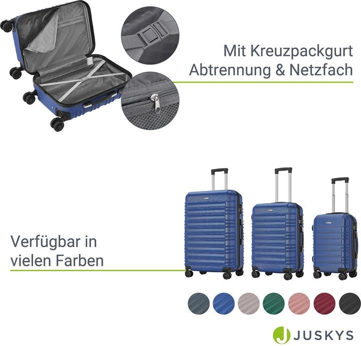Immagine prodotto Juskys Hartschalen-Kofferset (55 l)