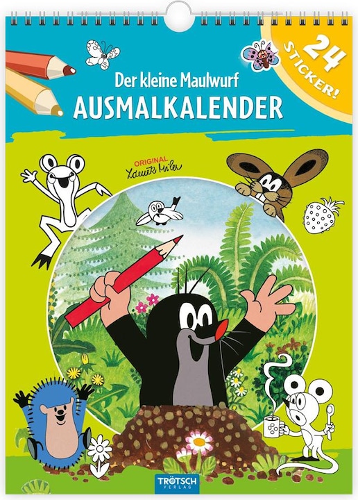 Produktbild Ausmalkalender immerwährend Der kleine Maulwurf (19 x 26 cm, Deutsch)