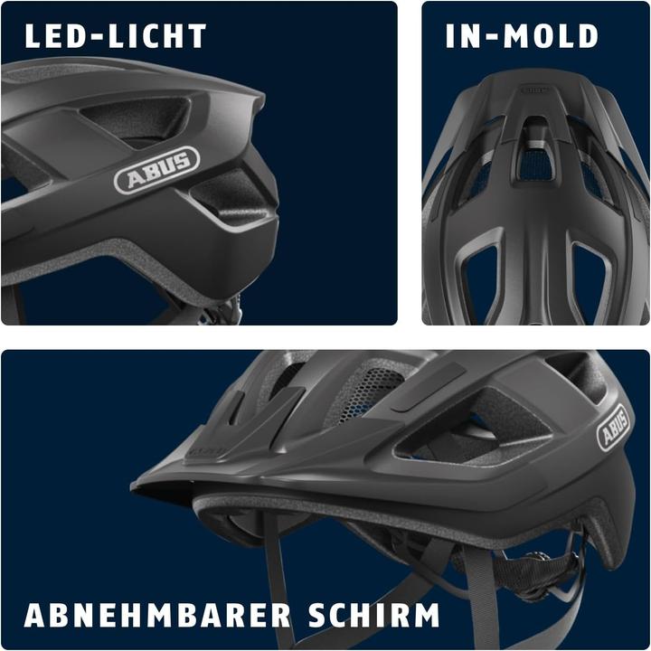 Produktbild Abus Aduro 3.0 LED titan L (58 - 62 cm)