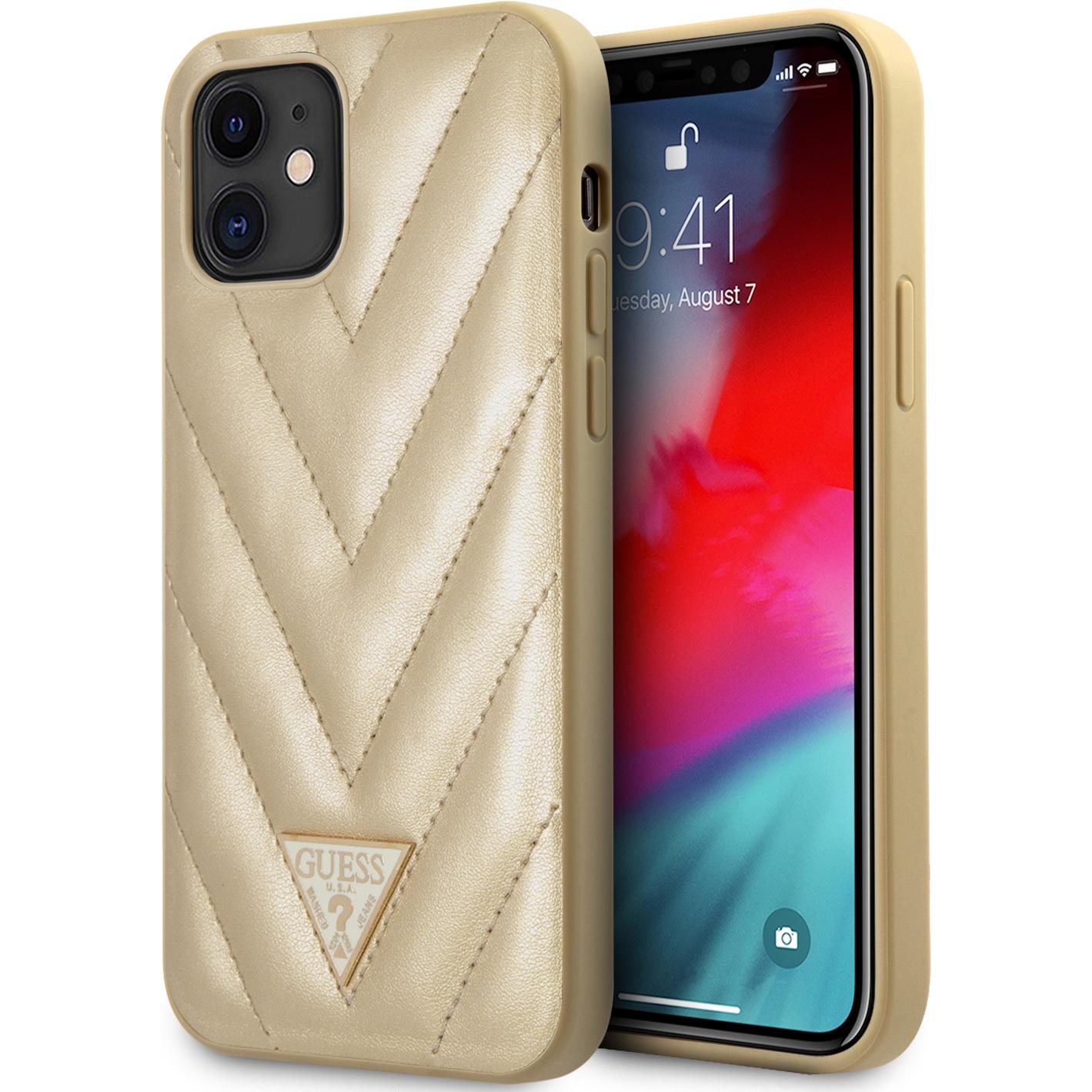 Guess Case (Apple iPhone 12 mini), Smartphone Hülle, Gold