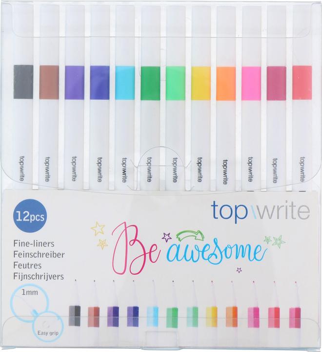Topwrite Fineliner 12pcs (Mehrfarbig, 12 x)