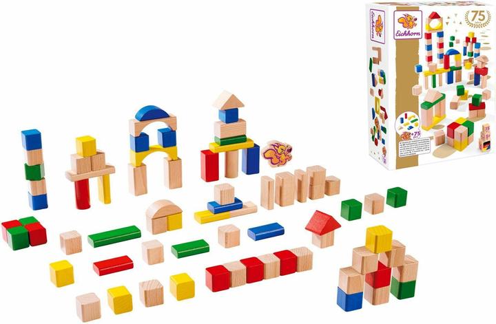 Actual product image Eichhorn Wooden building blocks 75 years