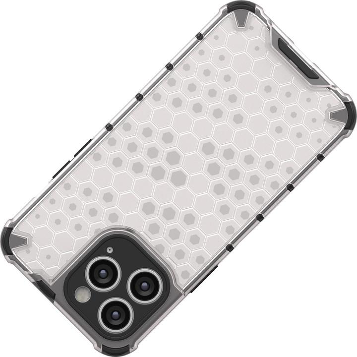 Actual product image Hurtel Honeycomb case for iPhone 14 Pro Max armored hybrid cover black (Apple iPhone 14 Pro Max)