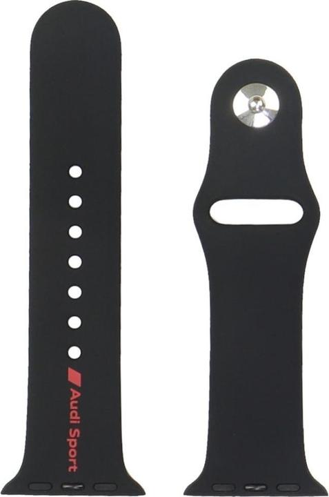 Actual product image Karl Lagerfeld Sport Red Logo Silicone Watch Strap for Apple Watch 40 / 41 / 42 mm - black (Silicon)