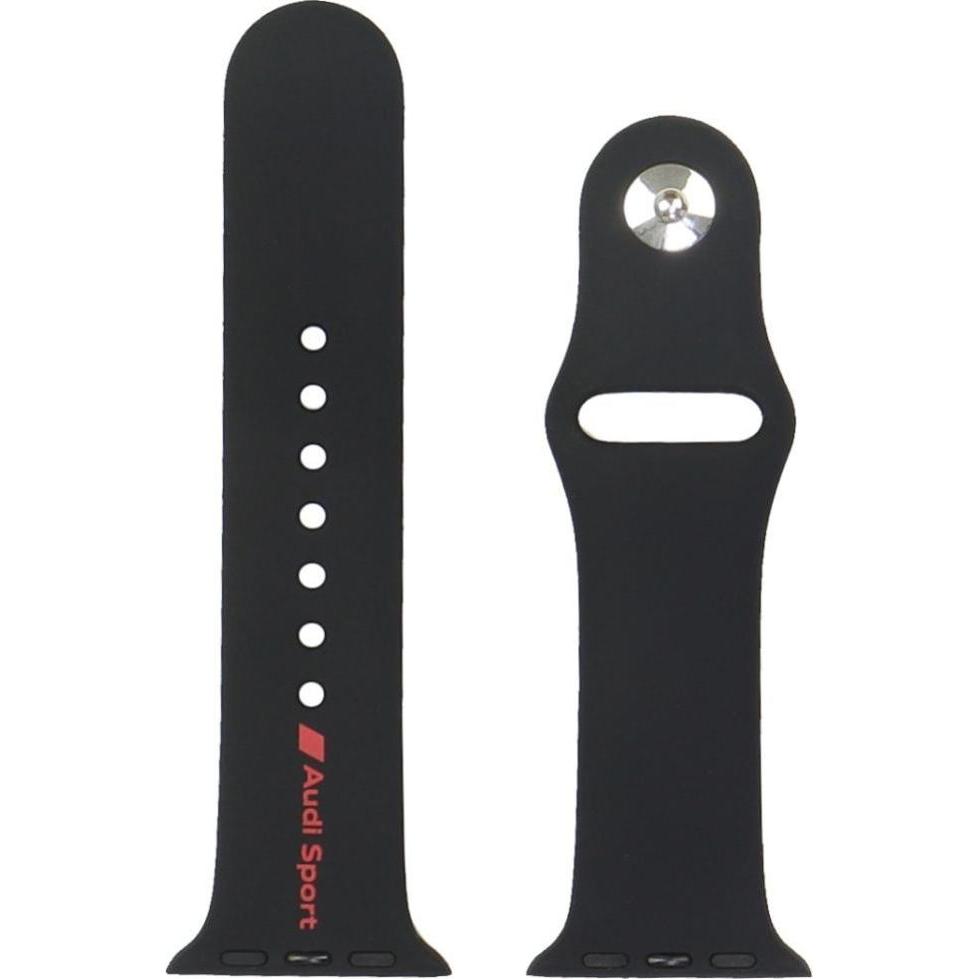 Karl Lagerfeld Sport Red Logo Silicone Watch Strap for Apple Watch 40 / 41 / 42 mm - black (Silicio), Cinturini per orologi, Nero