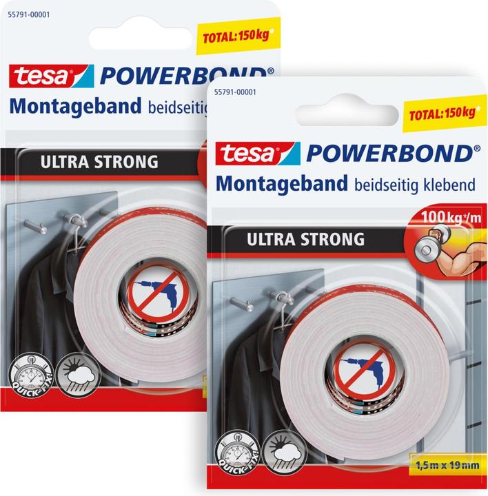 Immagine prodotto tesa Nastro di montaggio biadesivo Powerbond ULTRA STRONG (19 mm)