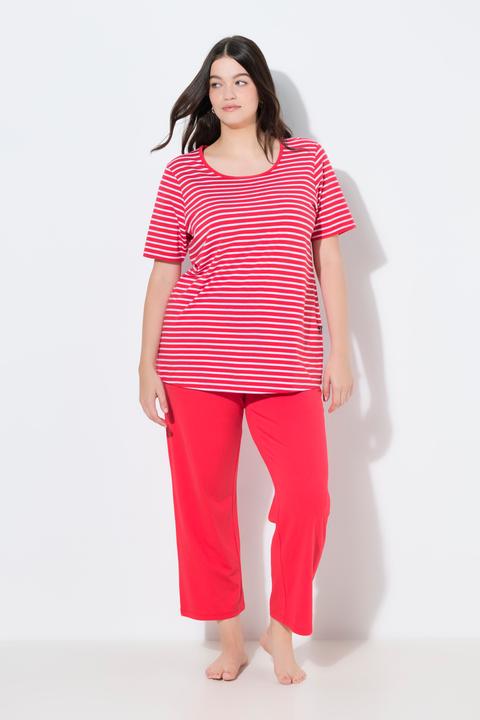 Produktbild Ulla Popken Pyjama, Ringel, Rundhals, Halbarm (60)