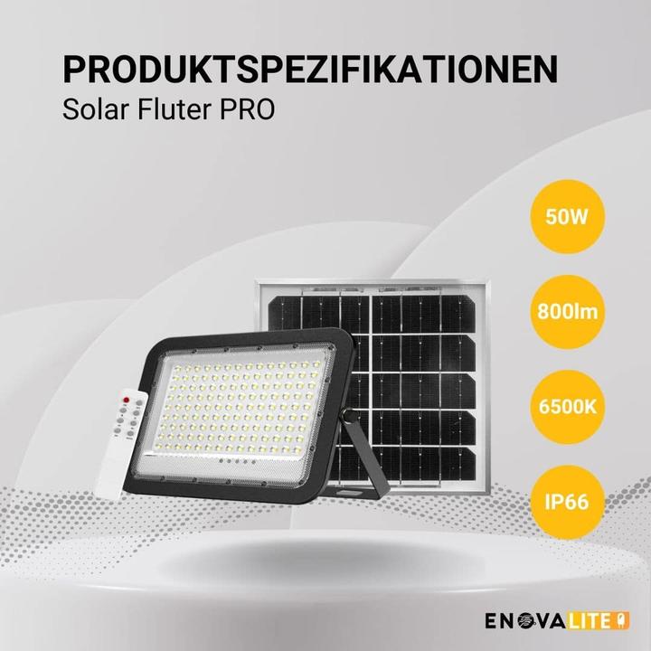 Image du produit Enovalite Projecteur solaire à LED (800 lm, IP65)