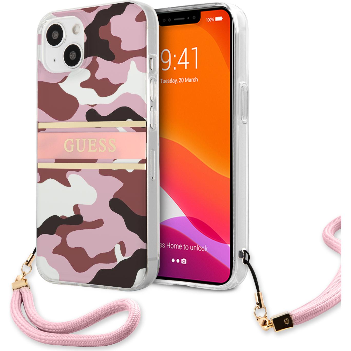 Guess Case (Apple iPhone 13 mini), Smartphone Hülle, Pink