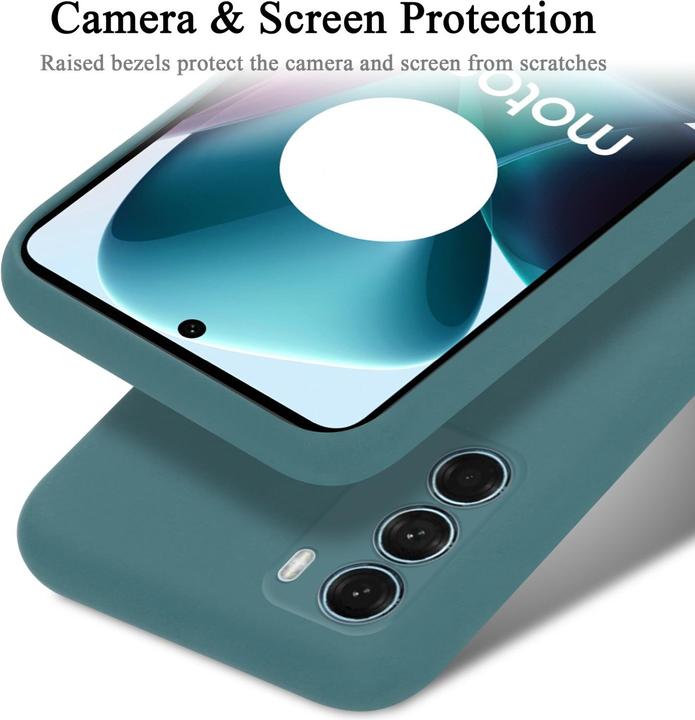 Actual product image Cadorabo TPU Liquid Silicone Case Cover for Motorola MOTO G200 5G (Motorola Moto G200 5G)
