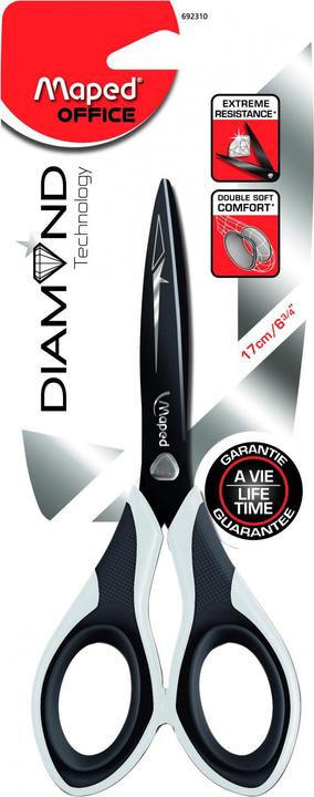 Actual product image Maped 692310, Adult, Straight Cut, Single Frame, Black, Stainless Steel, Universal (17 cm)