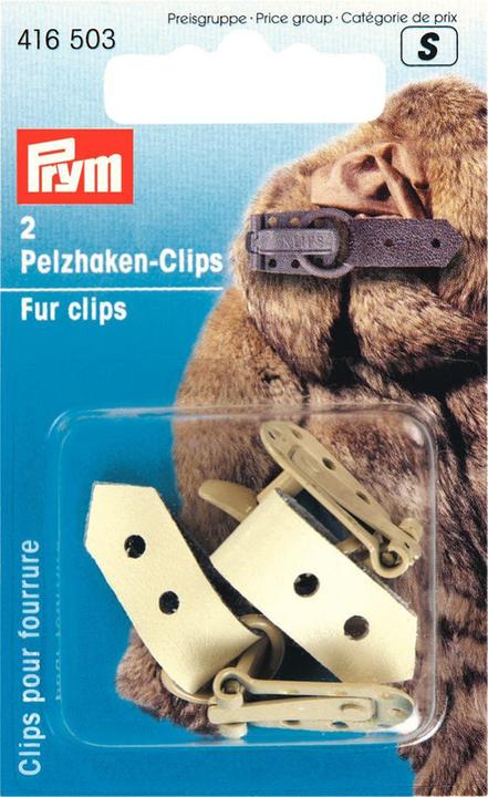 Produktbild Prym Pelzhaken-Clips, beige Karte 2 Stk.