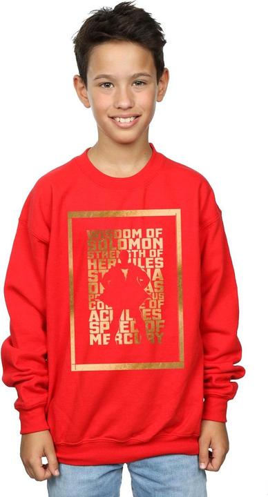Actual product image Boys Shazam Gold Text Sweatshirt (152, 158)