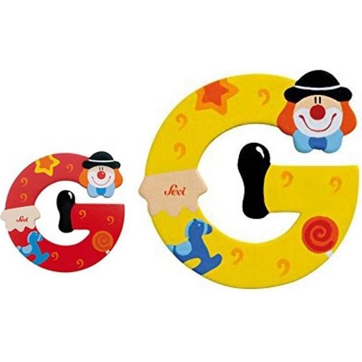 Sevi, Holzbuchstaben + Stoffbuchstaben, Clown G