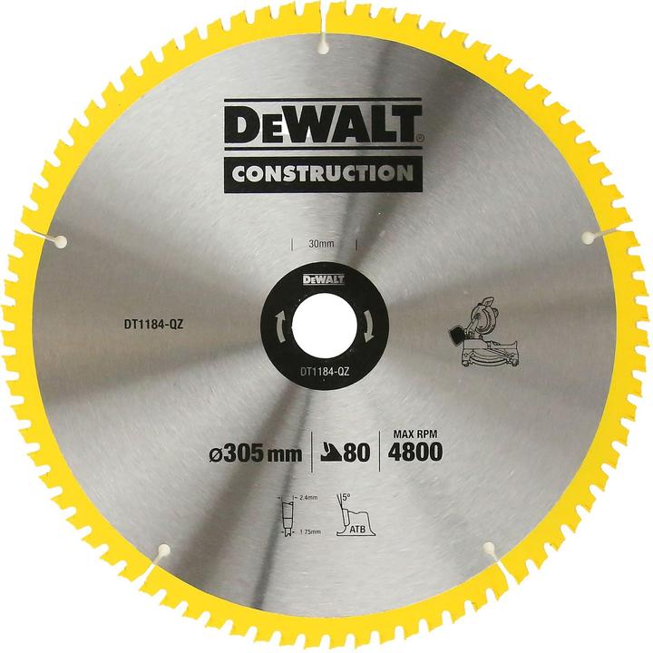 Produktbild DeWalt Bau KSB Stationaer 305x30x2.41 80WZ 7° DT1184