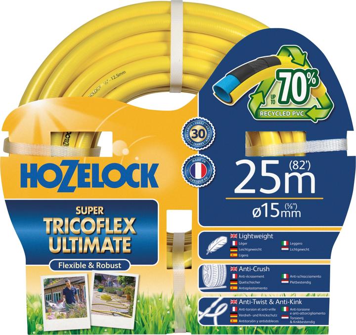 Actual product image Hozelock Super Tricoflex slang geel Ã˜19 mm 100 m (100 m, 19 mm)