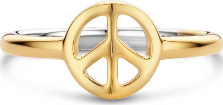 Immagine prodotto Ti Sento Milano Anello con simbolo della pace placcato oro 12222SY (56, 925 Argento)