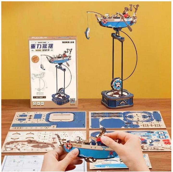 Produktbild Rokr Ocean Fisher Balance Pendel - 3D Holzbausatz