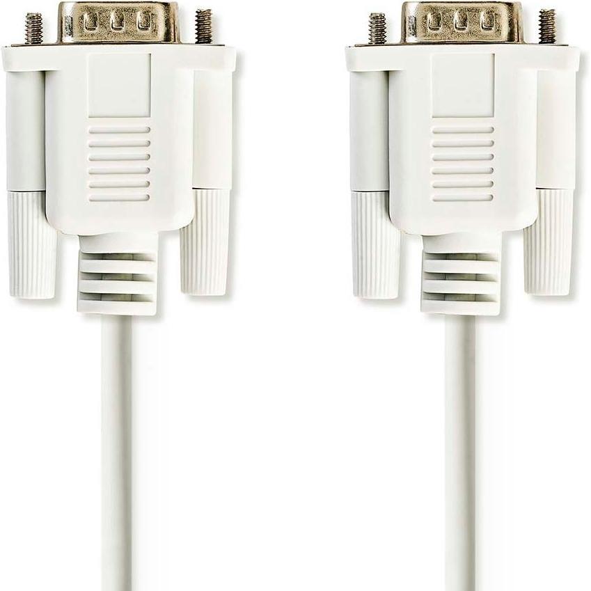 Nedis Serielles Kabel D-SUB 9-Pin Stecker D-SUB 9-Pin Stecker Vernickelt 2.00 m Rund PVC (2 m), Schnittstellenkabel