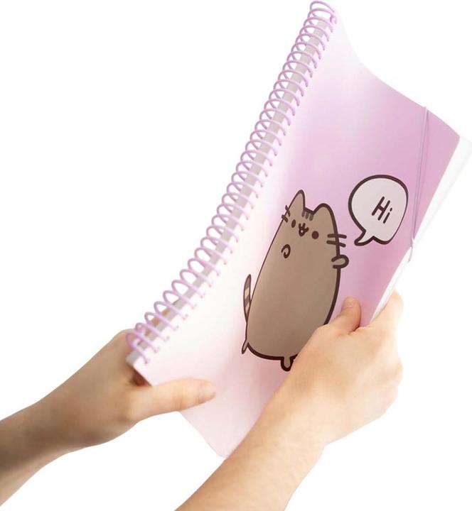 Actual product image Pusheen - A4 folder with elastic band + 30 transparent sleeves (A4, 1 Piece)