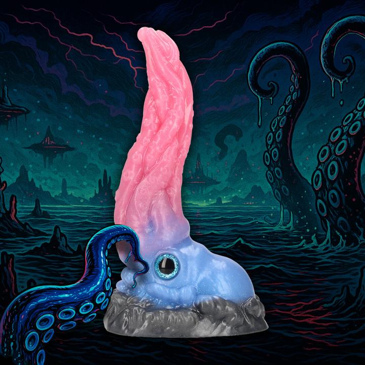 Produktbild Ouch! Kraken's Lick - Silicone Dildo - Blue/Red