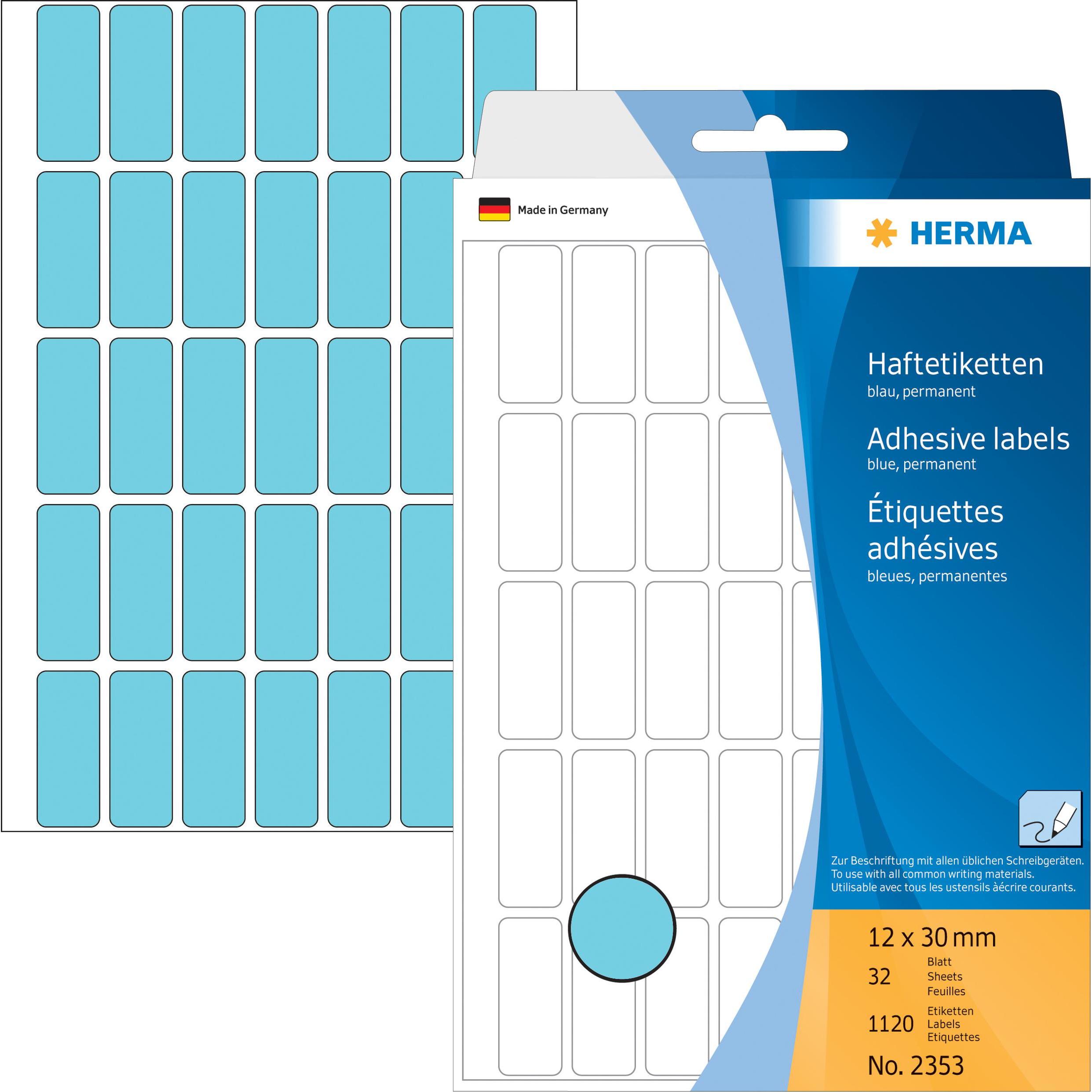 Herma, Etiketten, Haftetiketten permanent