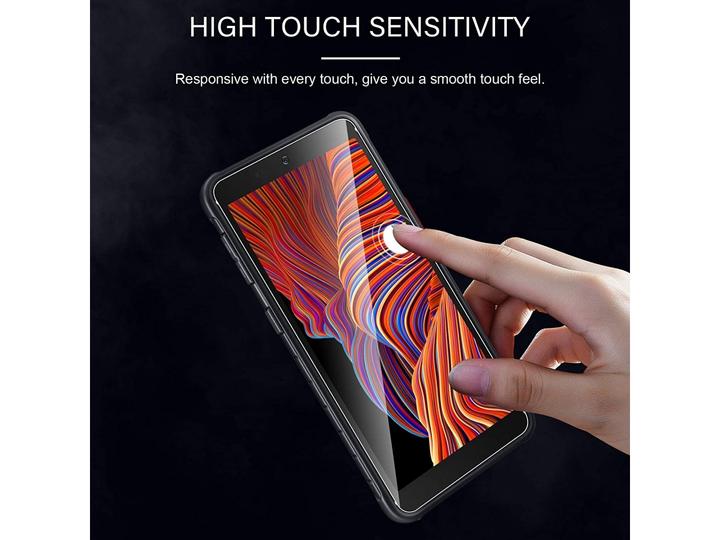 Actual product image Screenguard Samsung Galaxy XCover 5 bulletproof glass protective film Case Friendly Design (1 pcs., Samsung Galaxy Xcover 5)