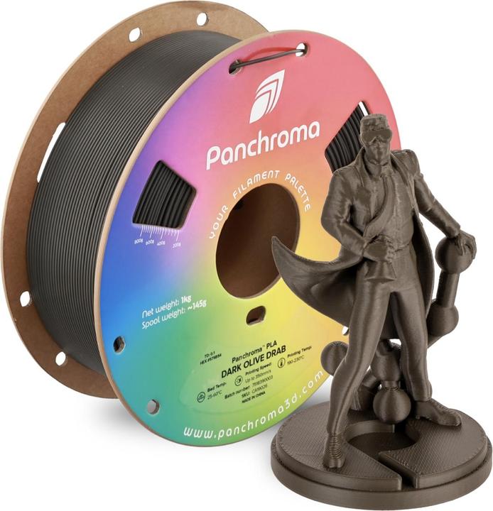 Produktbild Polymaker PLA 1,75mm DARK OLIVE DRAB 1kg (PLA, 1.75 mm, 1000 g)