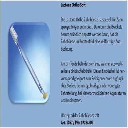 Actual product image Lactona 102 Orthodontic Toothbrush