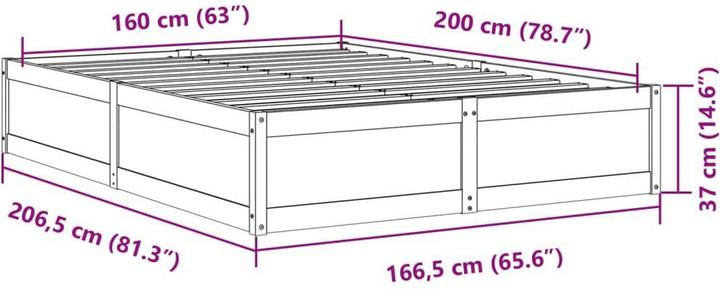 Produktbild vidaXL Bettgestell (160 x 200 cm)
