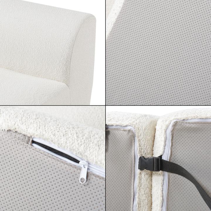 Produktbild En.Casa Sofa-Modul Hurvas Mittelelement Bouclé Cremeweiss