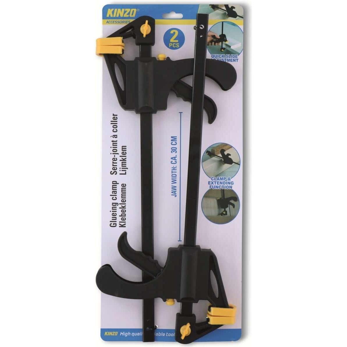 Thumbnail - Kinzo, Schraubstock + Zwinge, Glueing clamp 2pc 30cm/12inch (300 mm)