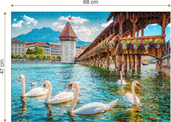 Immagine prodotto D-Toys Puzzle 1000 pieces - Chapel Bridge, Lucerne, Switzerland (1000 pezzi)