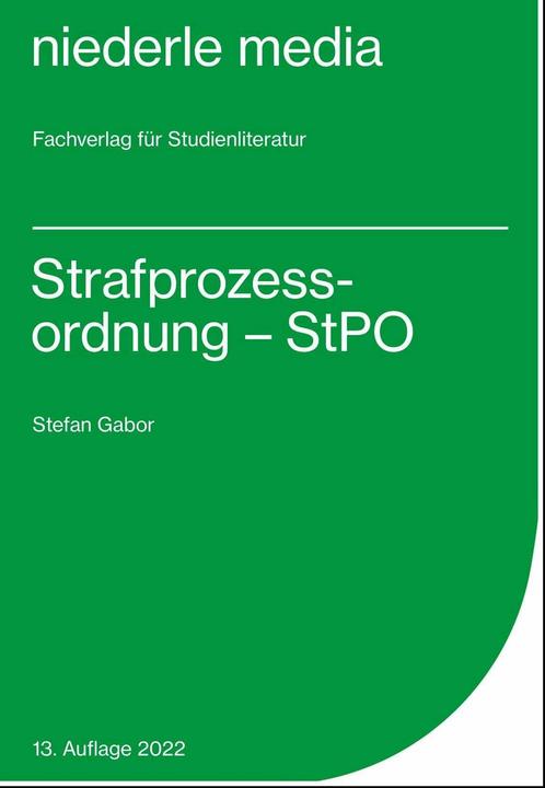 Produktbild Strafprozessordnung - StPO - (Deutsch, 2021)