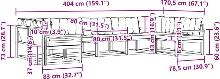 Produktbild vidaXL Outdoor-Sofa